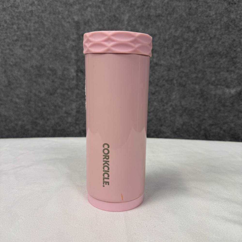 Corkcicle Slim Arctican Rose Quartz Can Cooler Adapter Stainless Steel